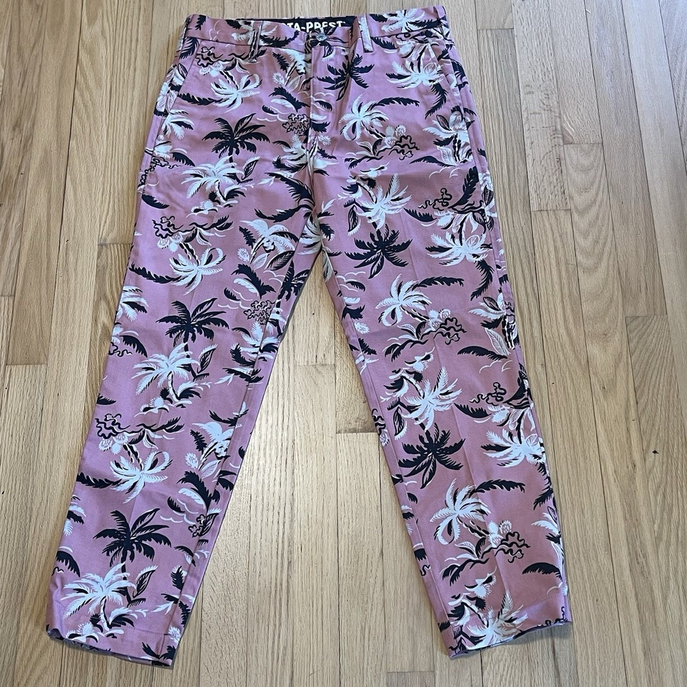 Levi's Sta-Prest Mauveglow Palm Springs Hawaiian Tapered Trousers Mens 31x30